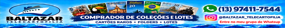 Baltazar Telecartofilia — comprador de coleções e lotes. Cartões raros, folders e lotes. Instagram @baltazar_telecartofilia.